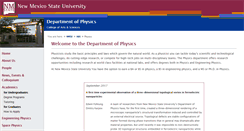 Desktop Screenshot of physics.nmsu.edu