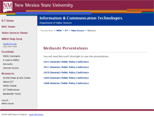 Tablet Screenshot of mediasite-server.nmsu.edu