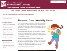 Tablet Screenshot of handwashing.nmsu.edu