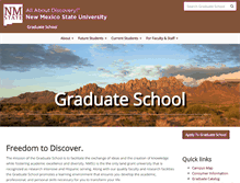 Tablet Screenshot of gradschool.nmsu.edu