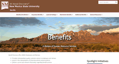Desktop Screenshot of benefits.nmsu.edu