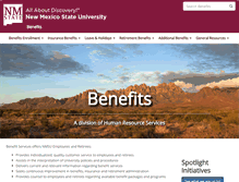 Tablet Screenshot of benefits.nmsu.edu