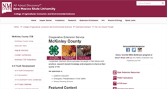 Desktop Screenshot of mckinleyextension.nmsu.edu