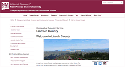 Desktop Screenshot of lincolnextension.nmsu.edu