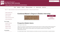 Desktop Screenshot of dieteticinternship.nmsu.edu