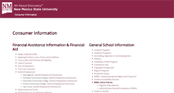 Desktop Screenshot of consumerinfo.nmsu.edu