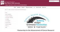 Desktop Screenshot of cancer.nmsu.edu