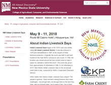 Tablet Screenshot of indianlivestock.nmsu.edu