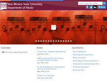 Tablet Screenshot of music.nmsu.edu