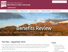 Tablet Screenshot of benefitsreview.nmsu.edu