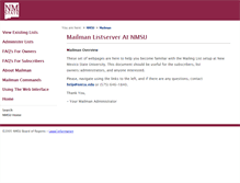 Tablet Screenshot of mailman.nmsu.edu